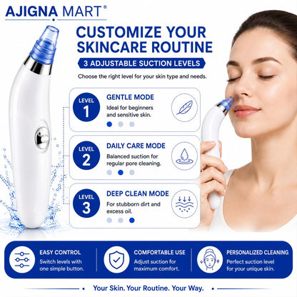 Léora™ PoreClean Facial Vacuum | 4-in-1 Blackhead & Pore Cleaner